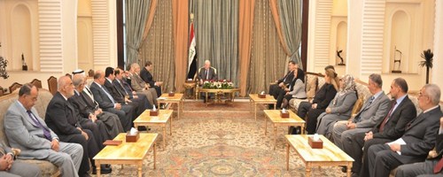 الرئيس معصوم يلتقي وفد منظمة وزراء العراق